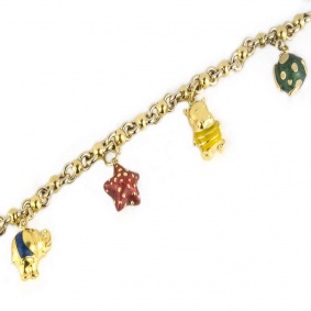 18k Yellow Gold Charm Bracelet